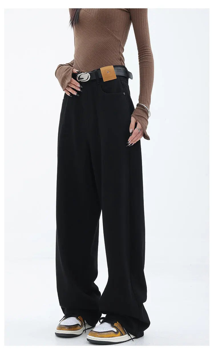 Blue Retro Straight Loose Jeans Nipaaj
