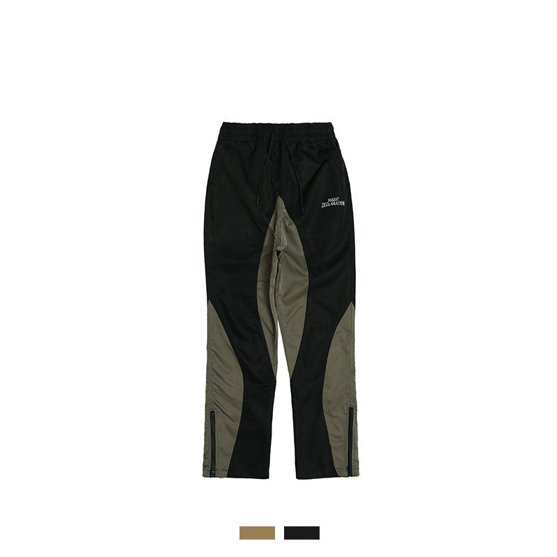 American High Street Alphabet Embroidered Panel Contrast Track Pants