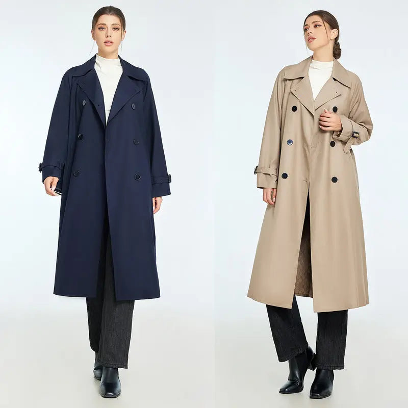 Trench Autumn And Winter Women's Mid-length High-grade Sense Petite Coats null