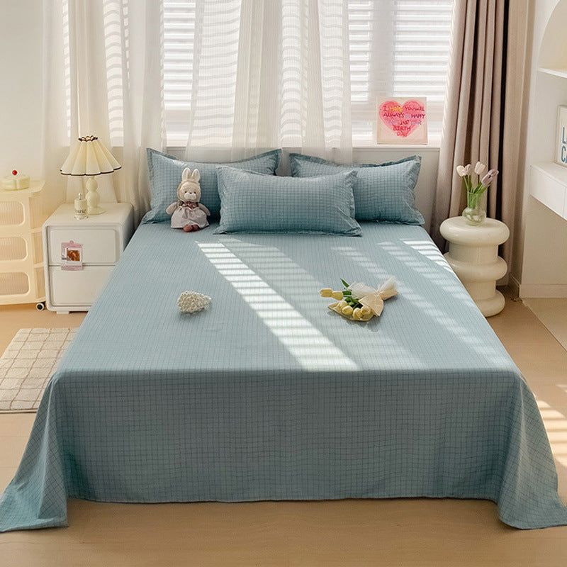 Summer Washed Cotton Bed Sheet Student Dormitory