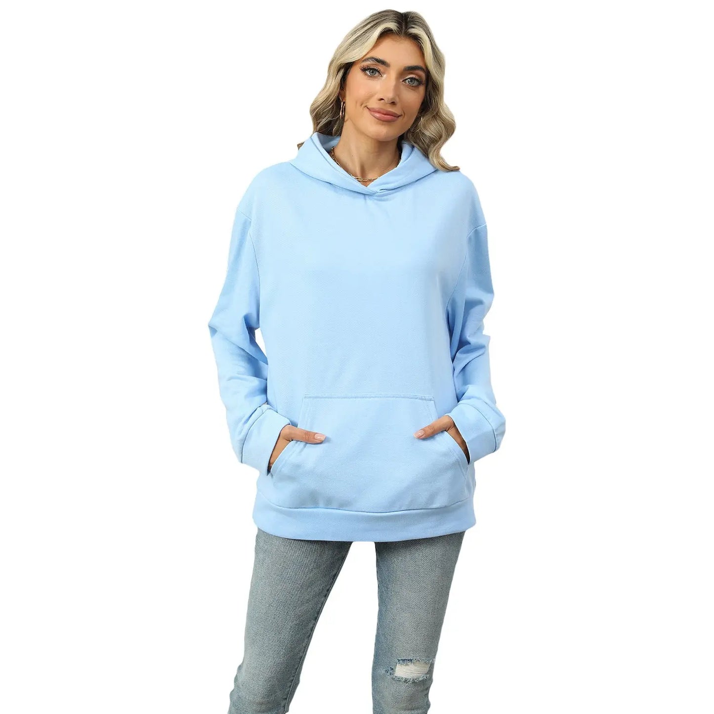 Casual Hooded Pocket Sweatshirt Women Nipaaj