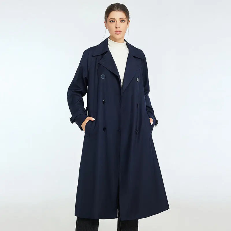 Trench Autumn And Winter Women's Mid-length High-grade Sense Petite Coats null