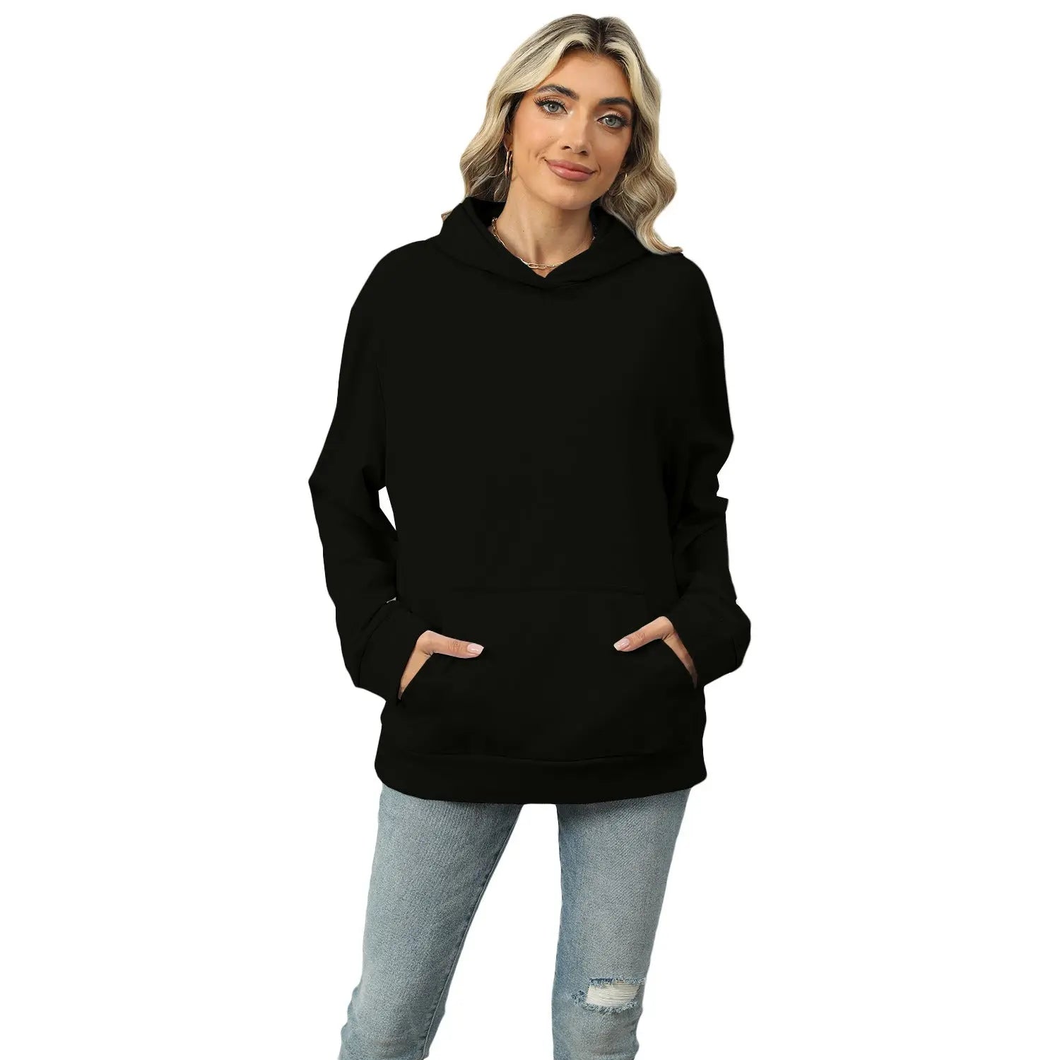 Casual Hooded Pocket Sweatshirt Women Nipaaj