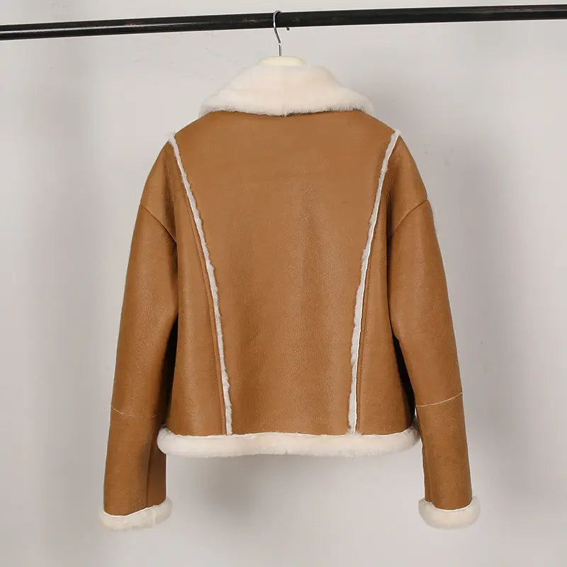 Women's Fashion Fur All-in-One Stand Collar Jacket null