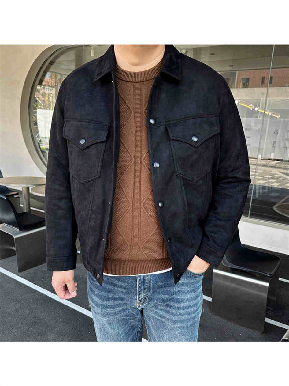 Men's Plus Size Short Lapel Thin Cotton Jacket