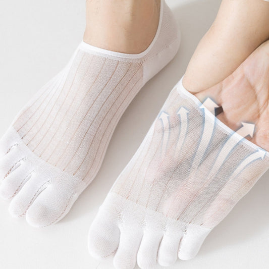 Modal Cotton Five-finger Ultra-thin Breathable Boat Socks