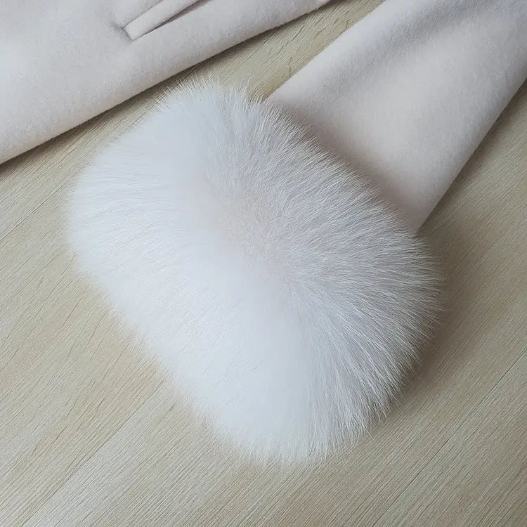 Double Sided Wool Coat Women's Medium Long Coat null
