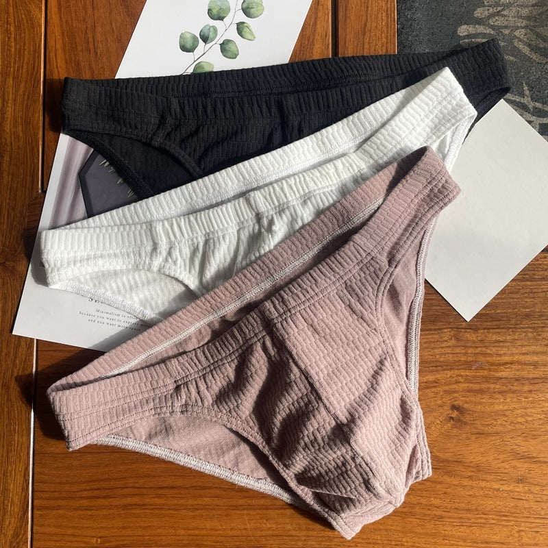 Men's Triangle Underwear Pure Cotton Pants Solid Color Shorts