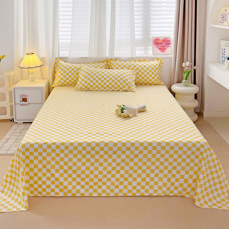 Summer Washed Cotton Bed Sheet Student Dormitory