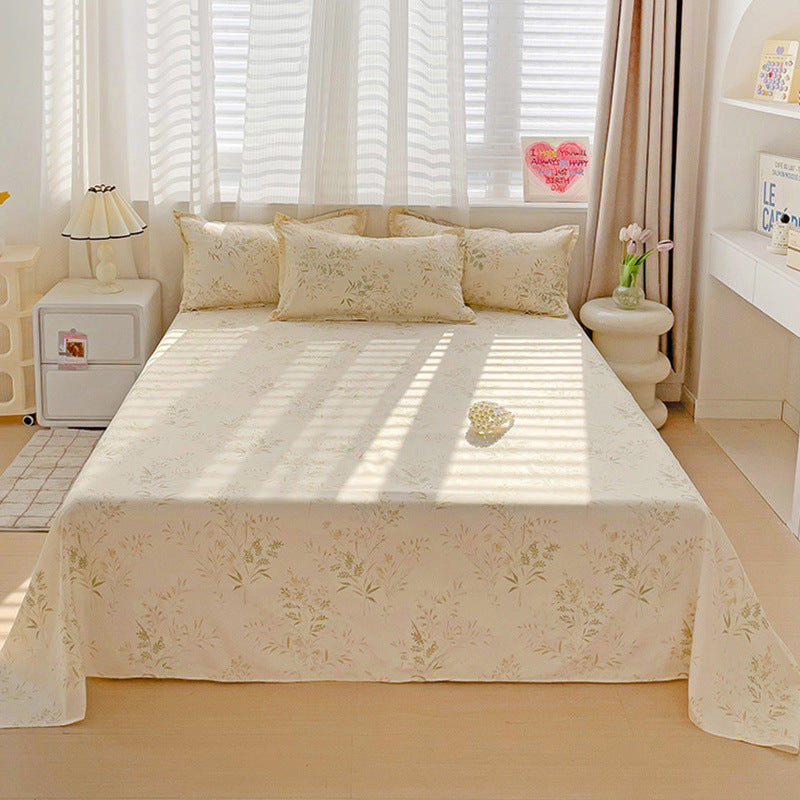 Summer Washed Cotton Bed Sheet Student Dormitory