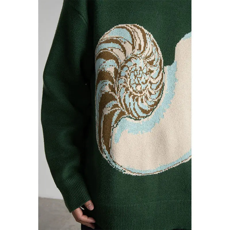 Ladies Casual Fashion Conch Pattern Sweater Nipaaj