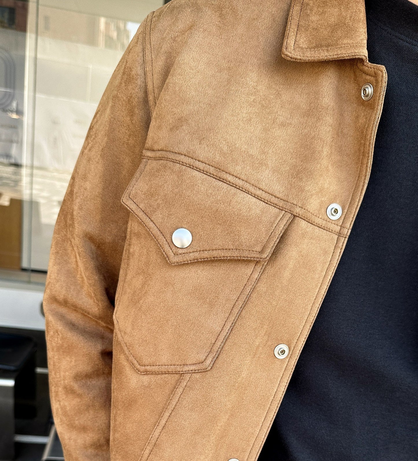 Men's Plus Size Short Lapel Thin Cotton Jacket