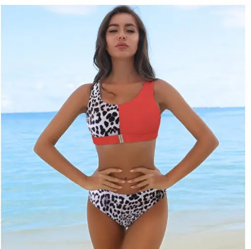 European And American Bikini Women Zipper Split Swimming null