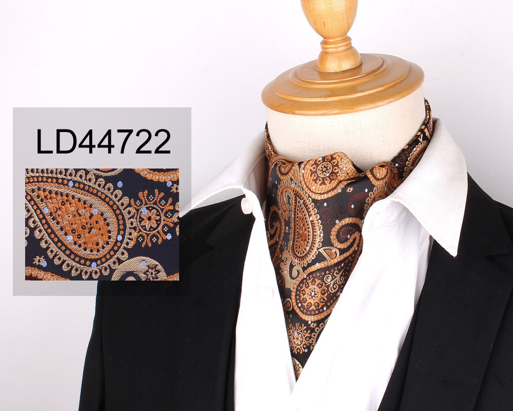 Men's Scarf Silk Floral Collar Mouth Napkin