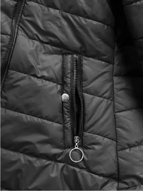 Zip-up Hoodie Puffy Coat null