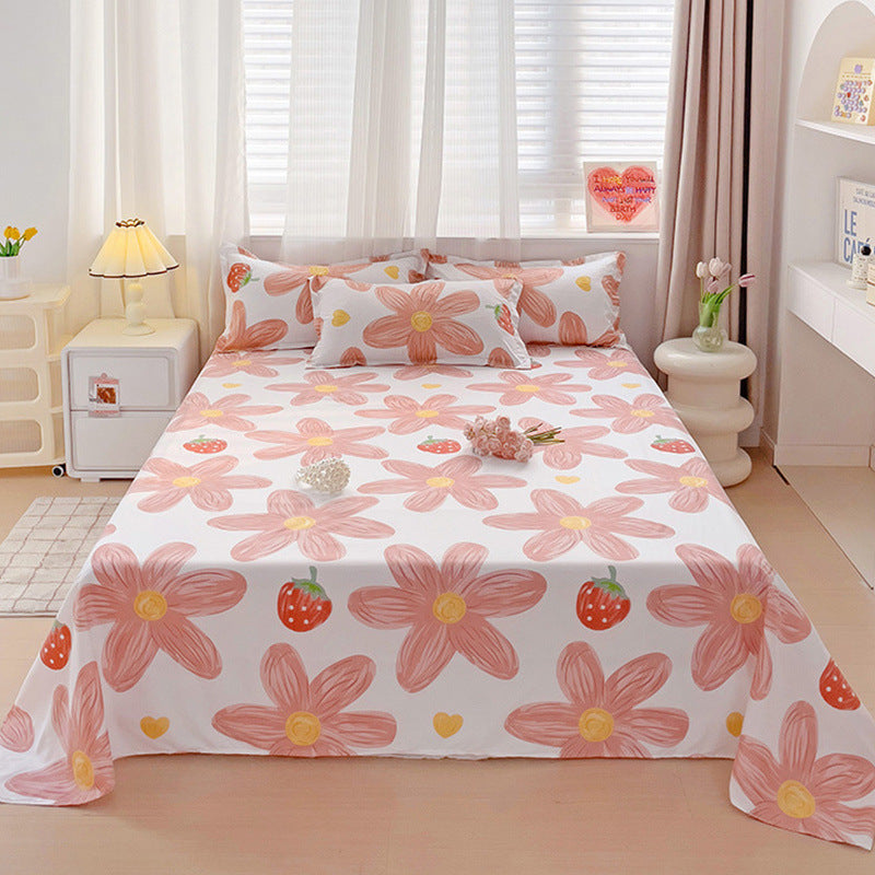 Summer Washed Cotton Bed Sheet Student Dormitory