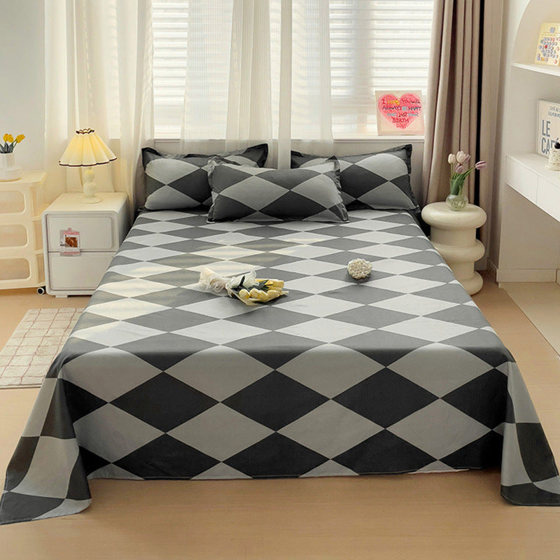 Summer Washed Cotton Bed Sheet Student Dormitory