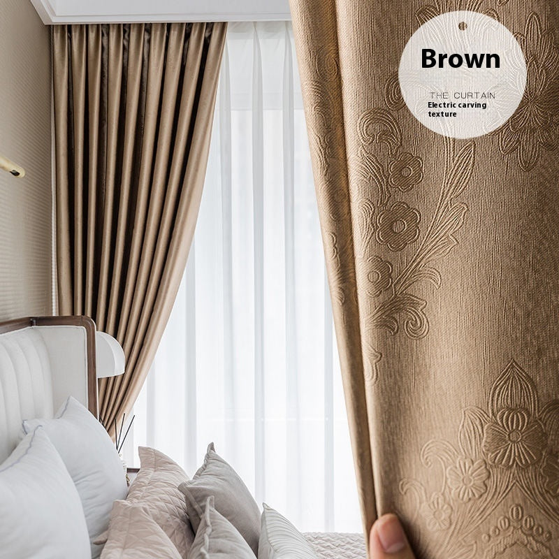 Thickened Shading Curtain Living Room Balcony Bay Window