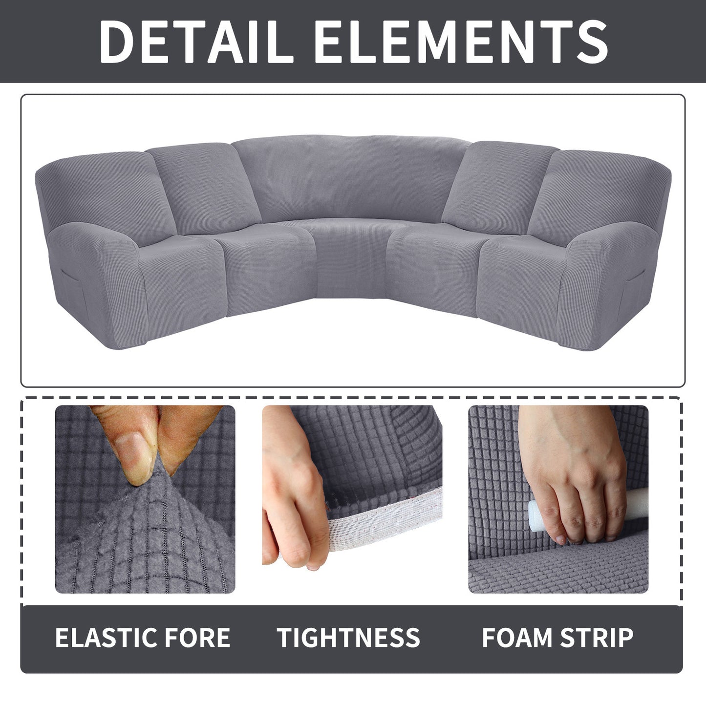 Corn Velvet Solid Color All-inclusive Sofa Cover