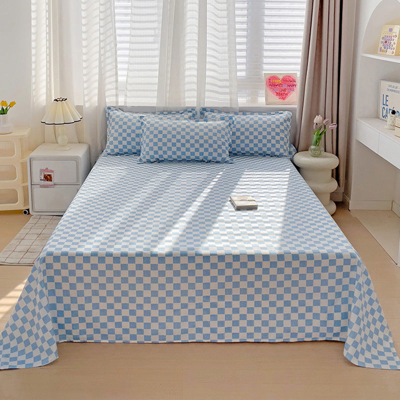 Summer Washed Cotton Bed Sheet Student Dormitory