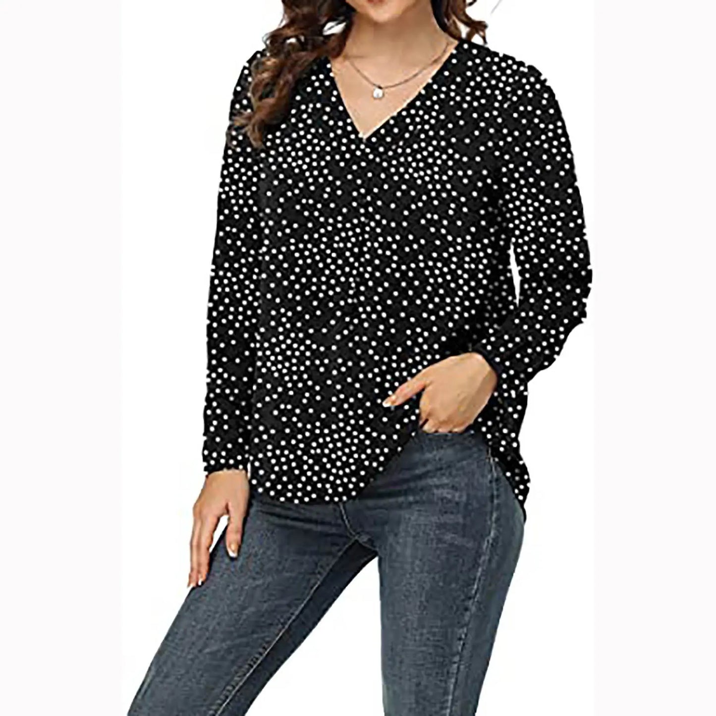 Women's Clothing Casual V-neck Temperament Top null