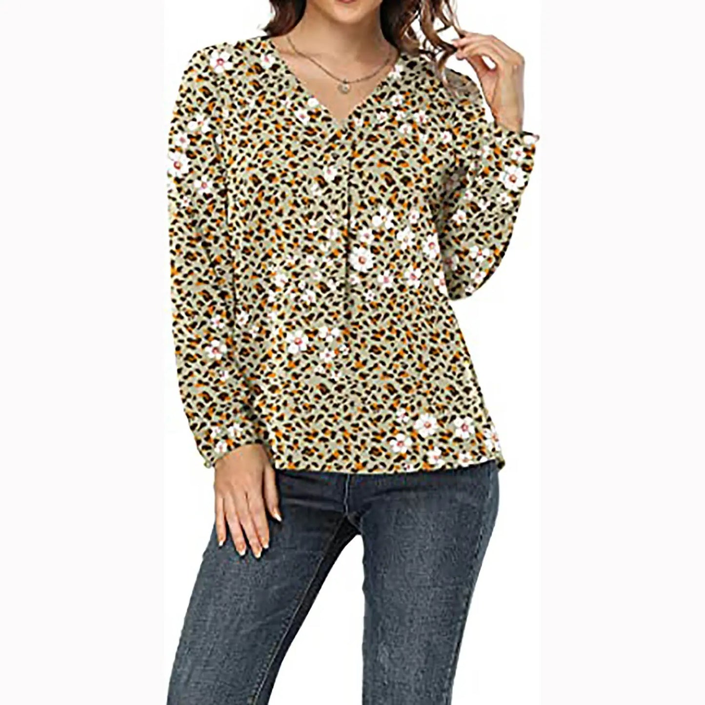 Women's Clothing Casual V-neck Temperament Top null