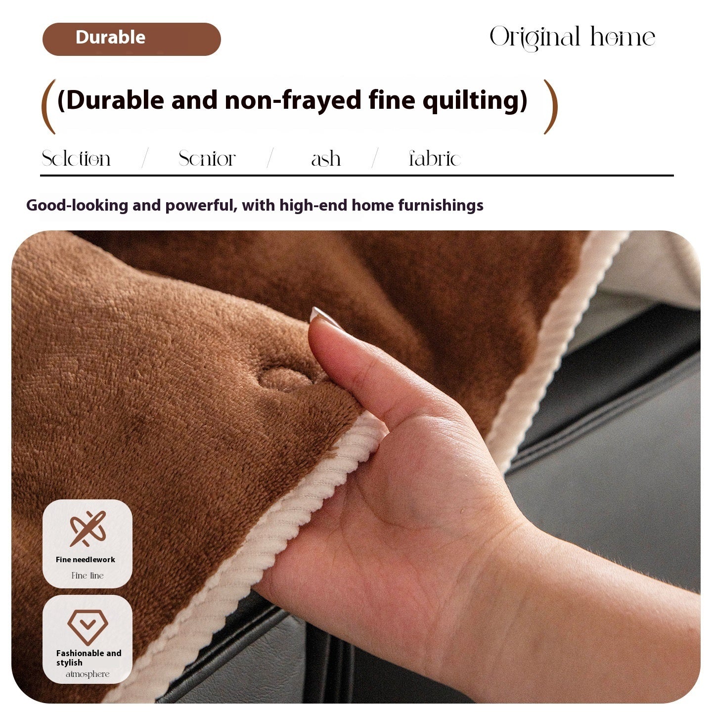 Straight Row Non-slip Antique Plush Sofa Cushion