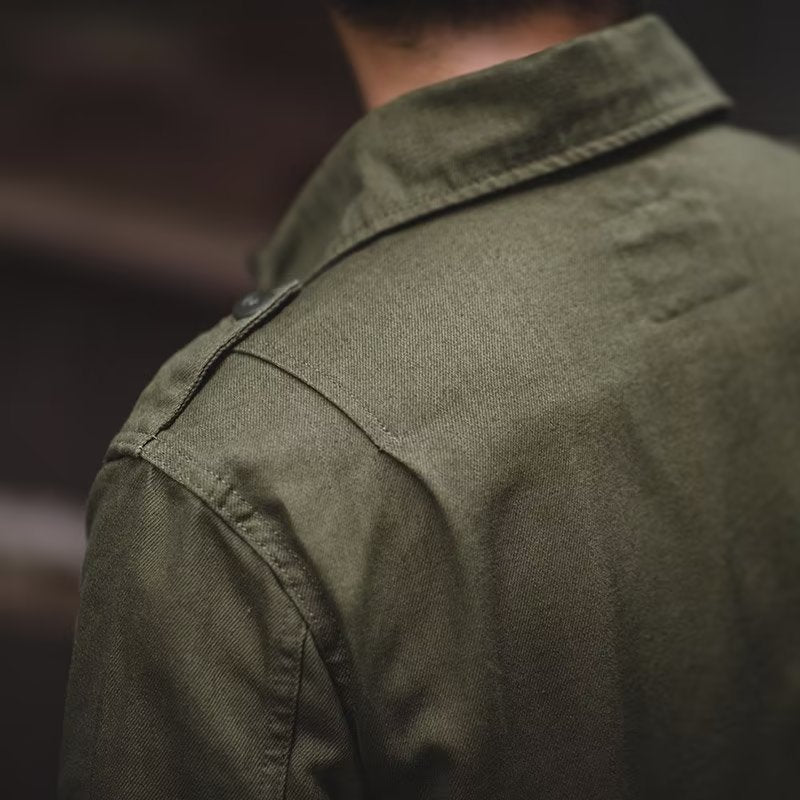 American Retro Heavy Washed Overalls Coat