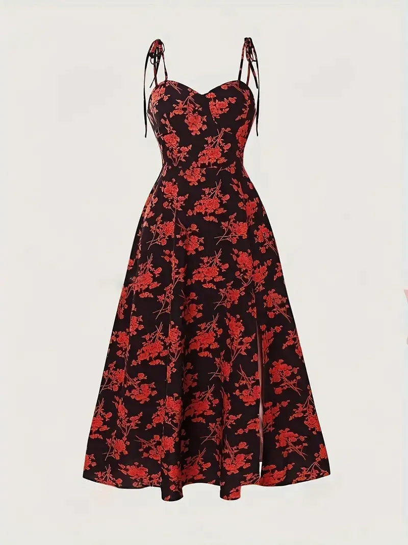 Waist-tight Sexy Floral Slimming Sling Dress null